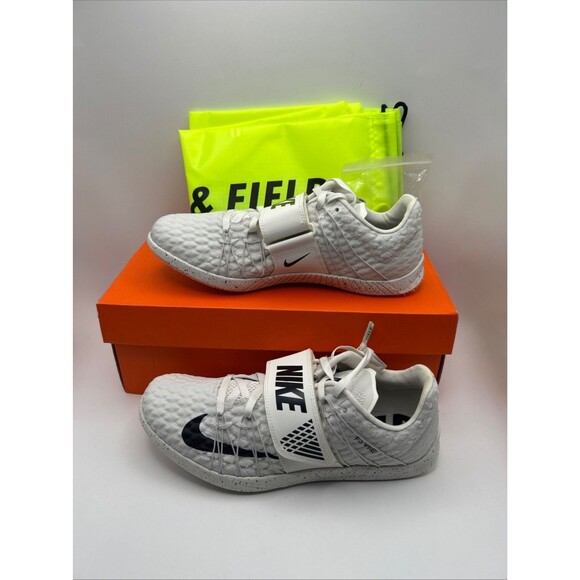 NIKE Triple Jump Elite Track Flywire Spikes (705394-001) White US M8, W9.5 - Picture 1 of 8